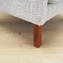 Vintage Sessel Textil Holz Grau 1960er Jahre 12