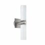 Wandlampe 2-flammig Stahl Opalglas Silber Weiß 2