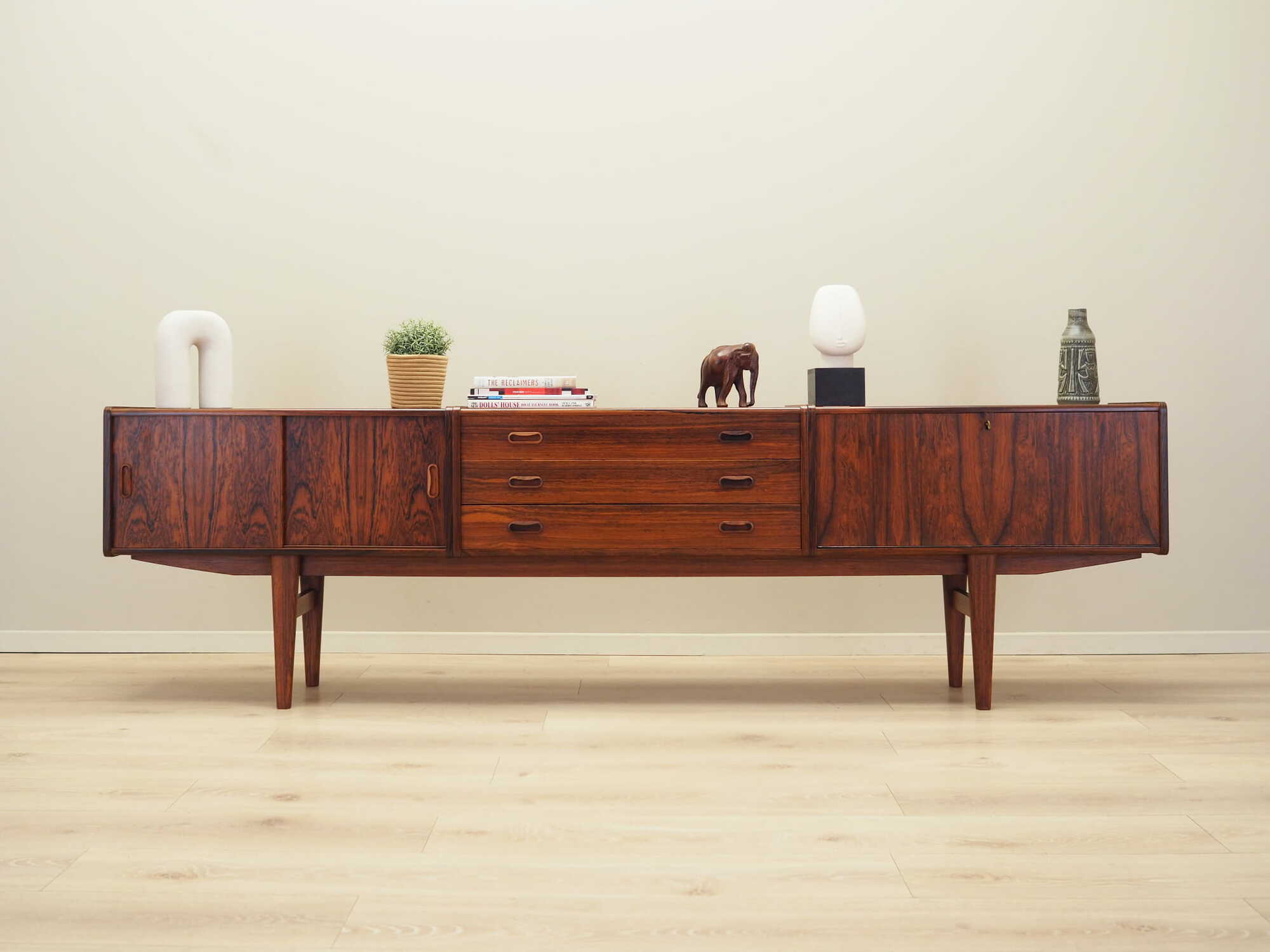 Vintage Sideboard Palisanderholz Braun 1970er Jahre 1