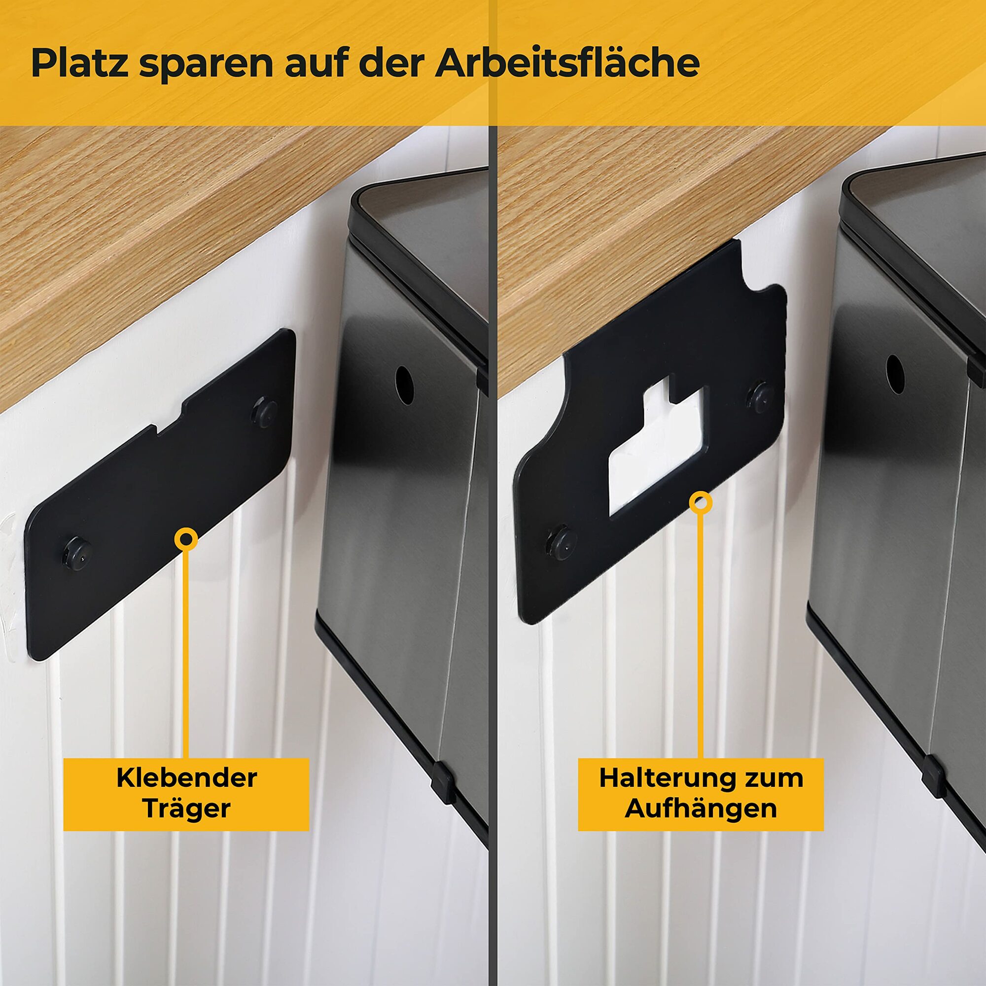 Biomülleimer Klein Edelstahl 3L 3