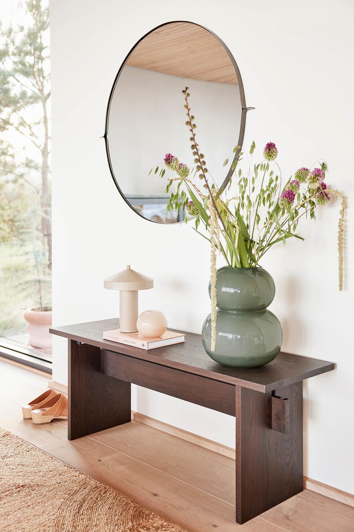 Lasi Vase Glas Groß Jade Grün 2