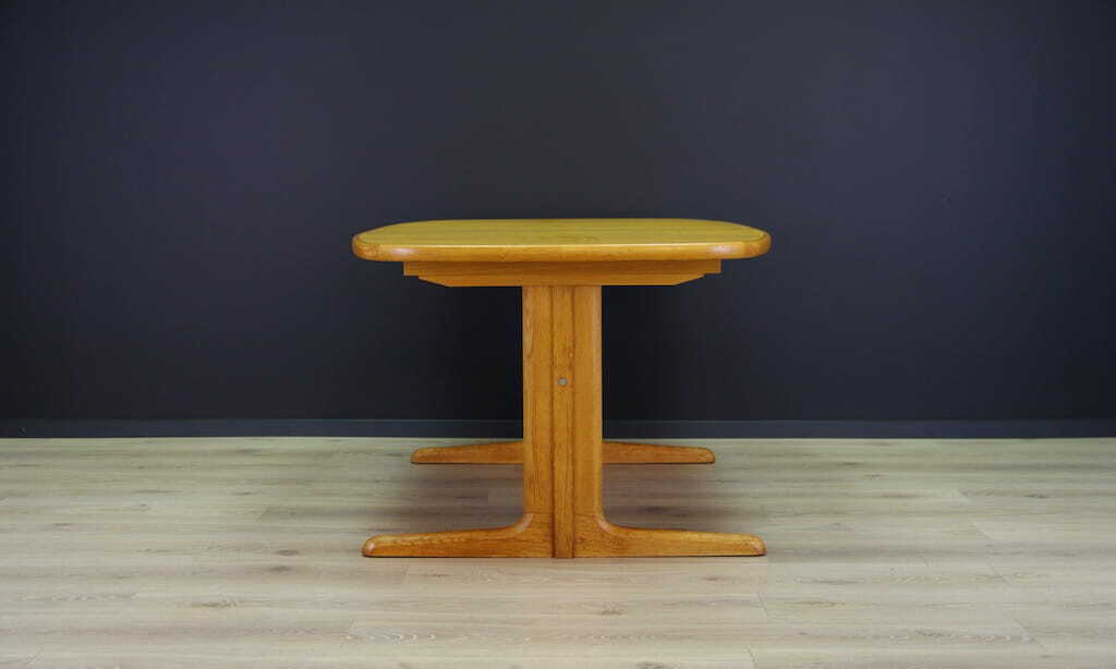 Vintage Table Ash Wood Brown 1960s 7