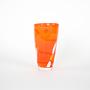 Glass vase 1970s Orange 2