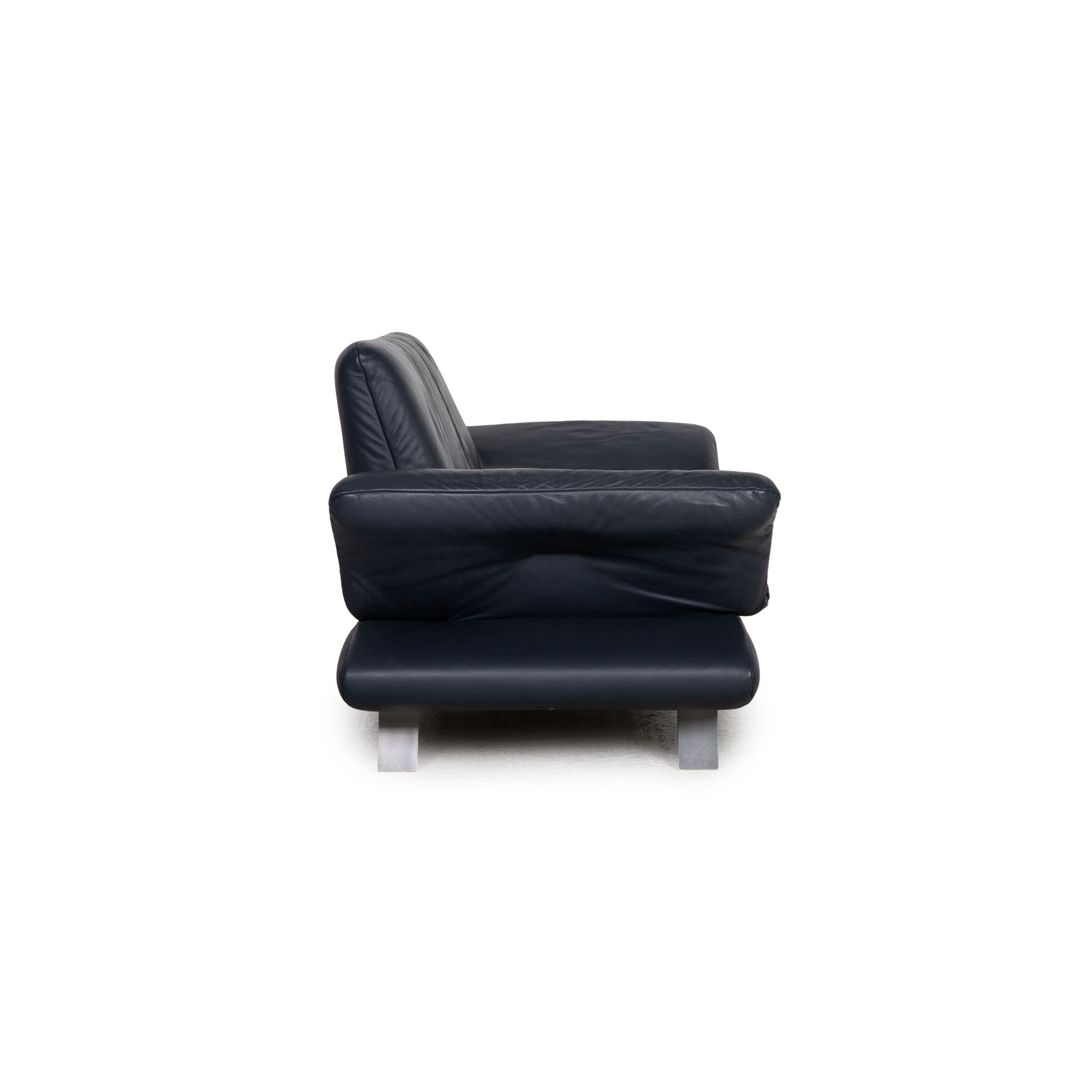 Rossini Sofa 2-Sitzer Leder Dunkelblau 6