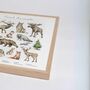 Forest Animals Art Print with Frame Multicolor 2