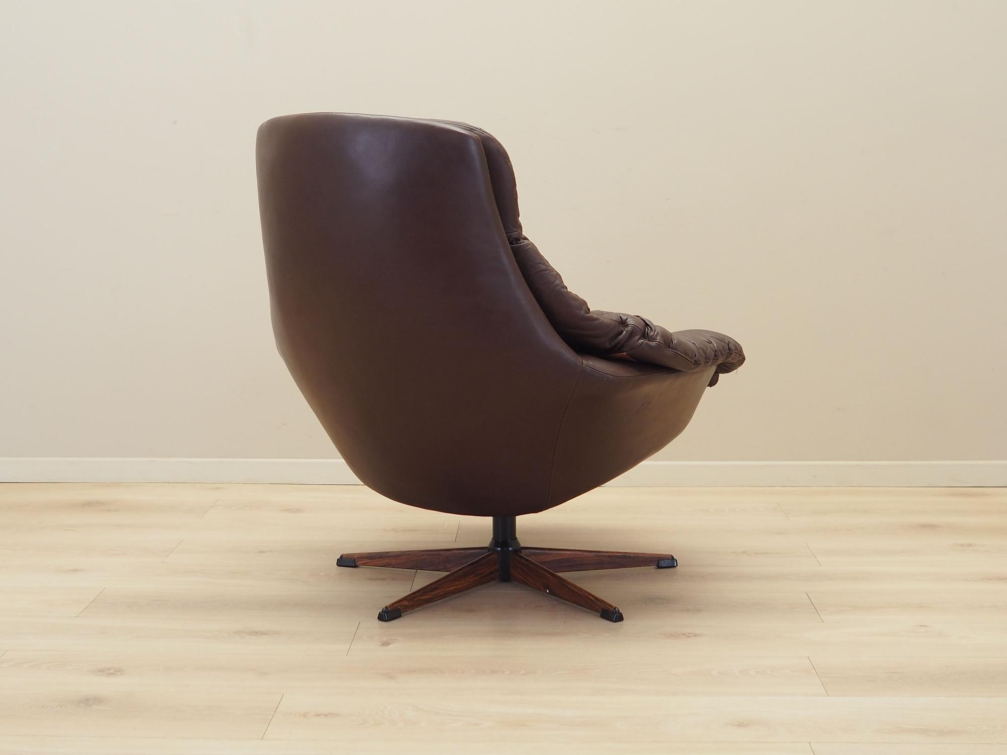 Drehbarer Sessel Leder 1960er Jahre 6