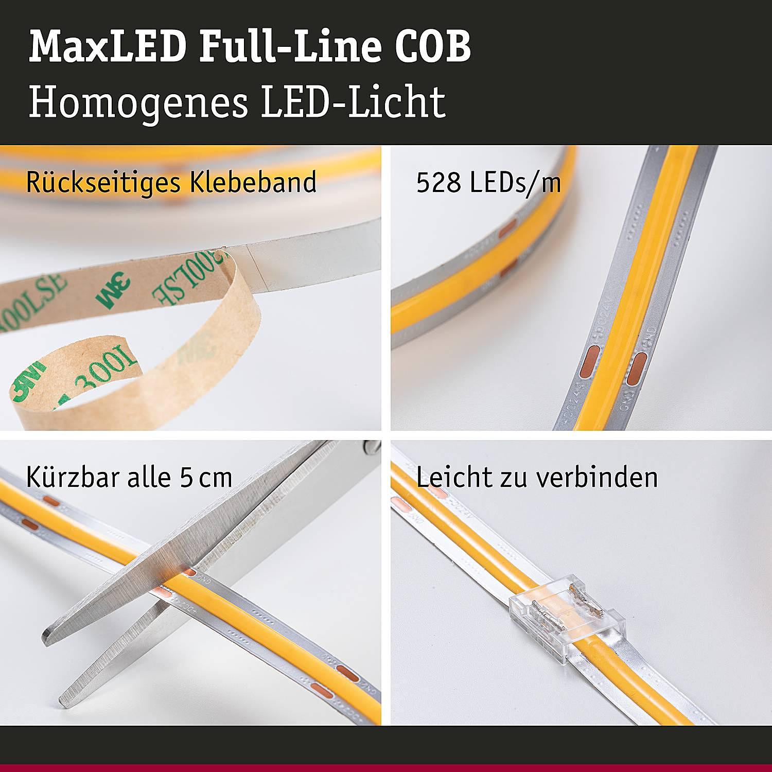 MaxLED-Stripe 500 COB Warmweiß Polyacryl Silber 4