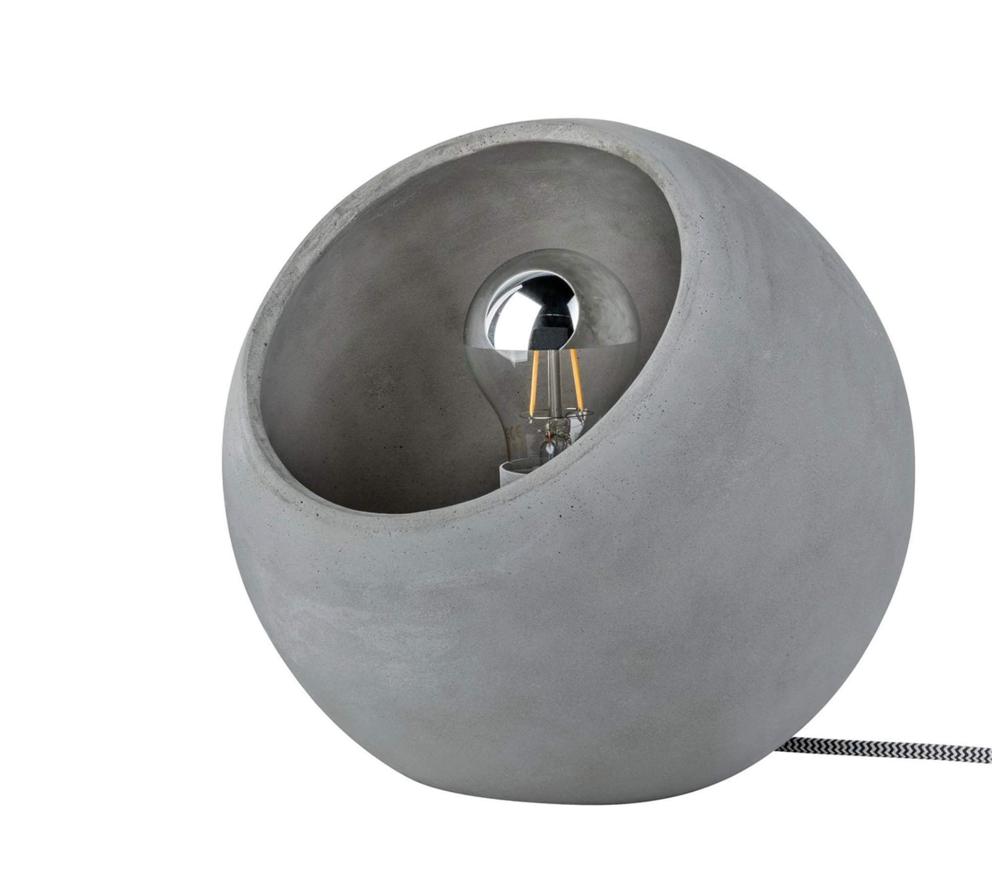 1-Flammige Tischleuchte Beton Grau 0