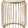 Shalimar Side Table Marble Gold White 2