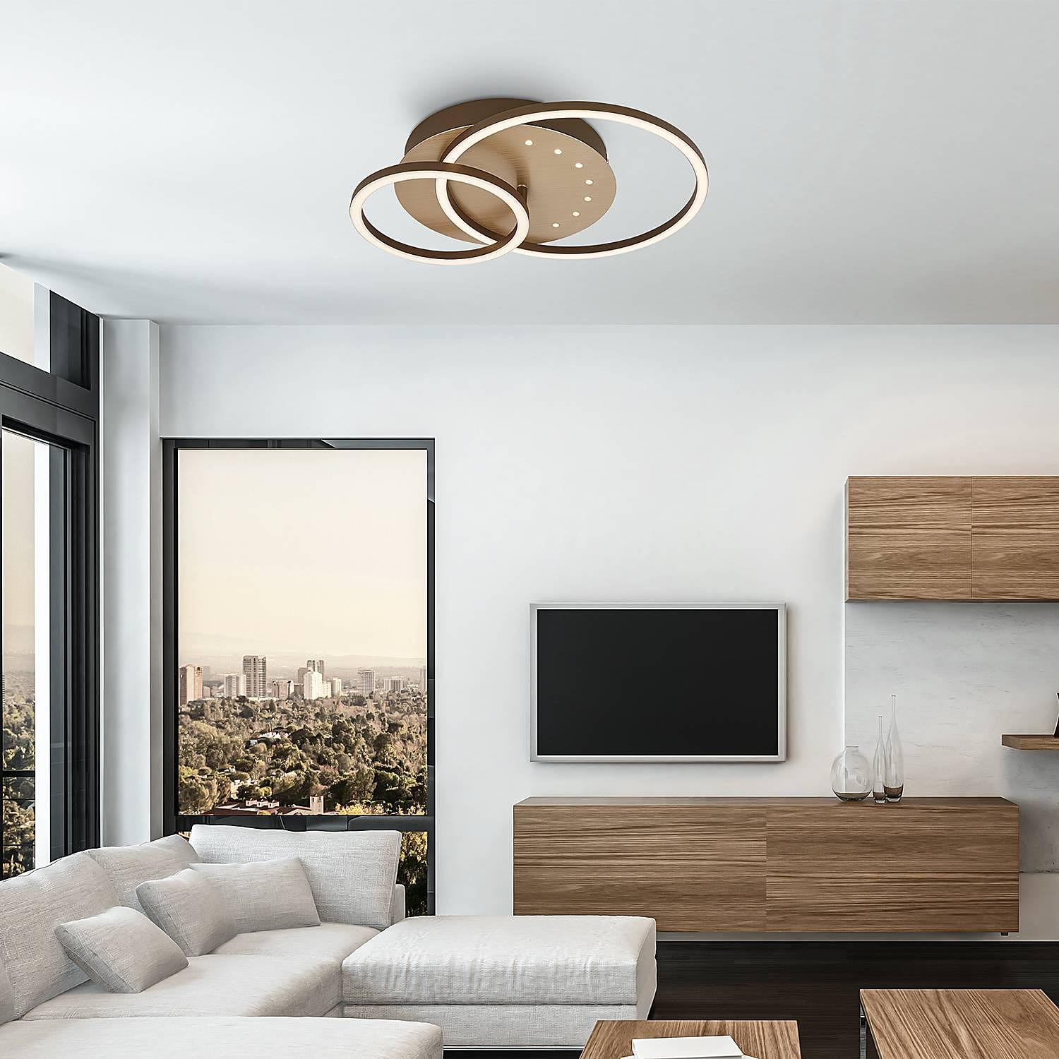 LED-Deckenleuchte Arruda Rund Aluminium Gold 3