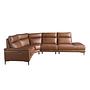 Sofa Récamiere Rechts Leder Tabakbraun 2