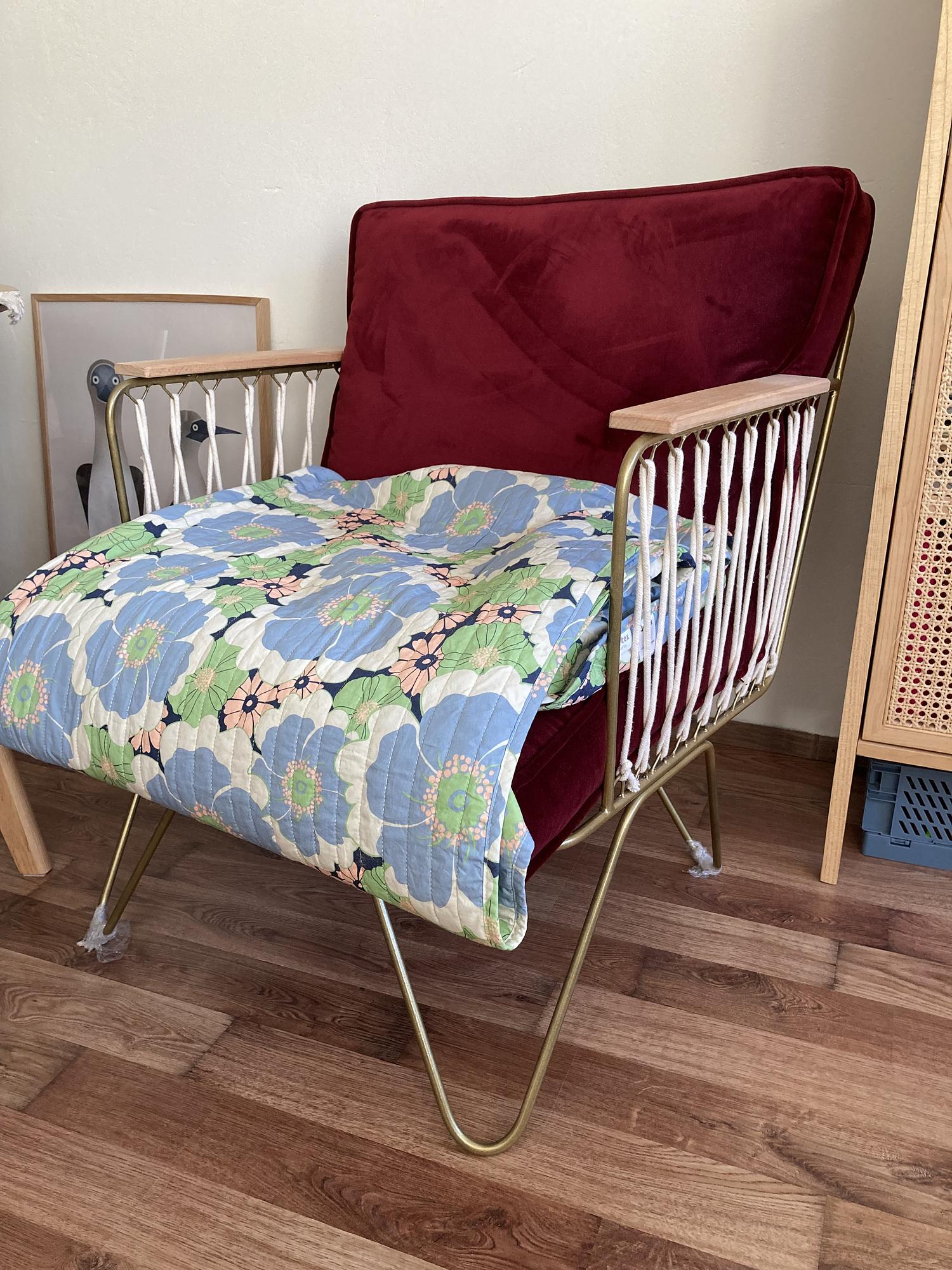 Croisette-Sessel Samt Rot 0