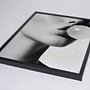 Bubblegum Close Up Art Print with Frame Black and White 2