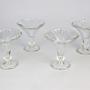 4x Vintage Eisbecher Glas Frankreich 80er 4