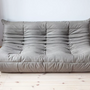 Togo Sofa 3-Sitzer Madras-Leder Aschgrau 1