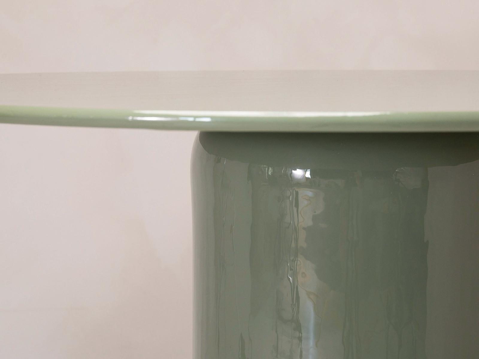 Clementin Side Table Metal Green 45x45 cm 4