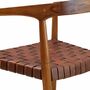 Bourbourg Armlehnstuhl Teakholz Leder Cognac 4