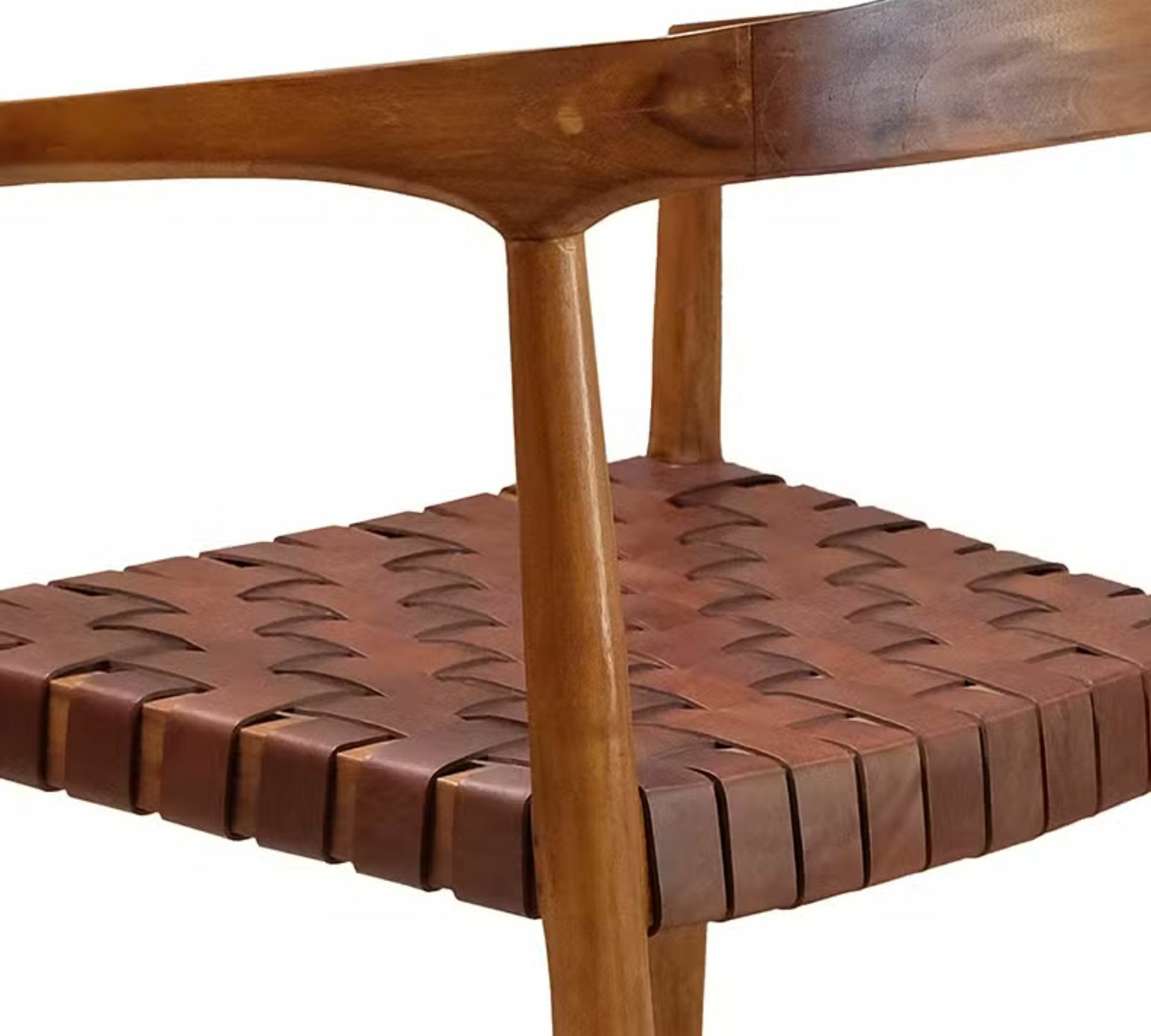 Bourbourg Armlehnstuhl Teakholz Leder Cognac 4