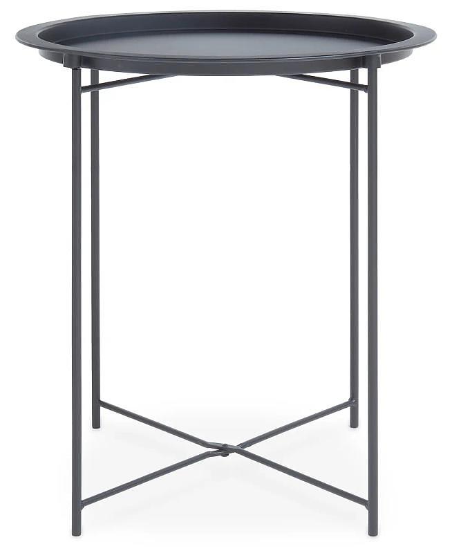 Acero Grau Metall Runder Beistelltisch
 2