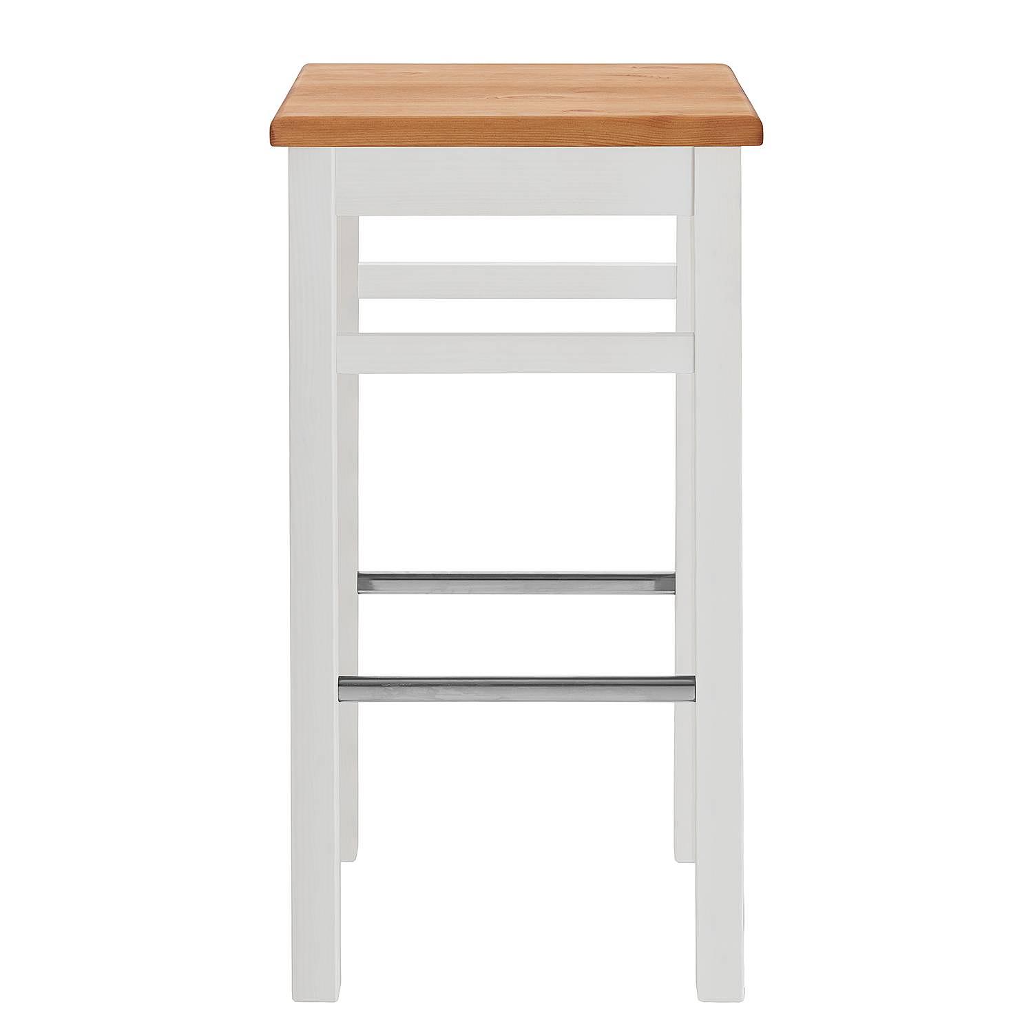 Bar stool Boston Solid Pine White 1