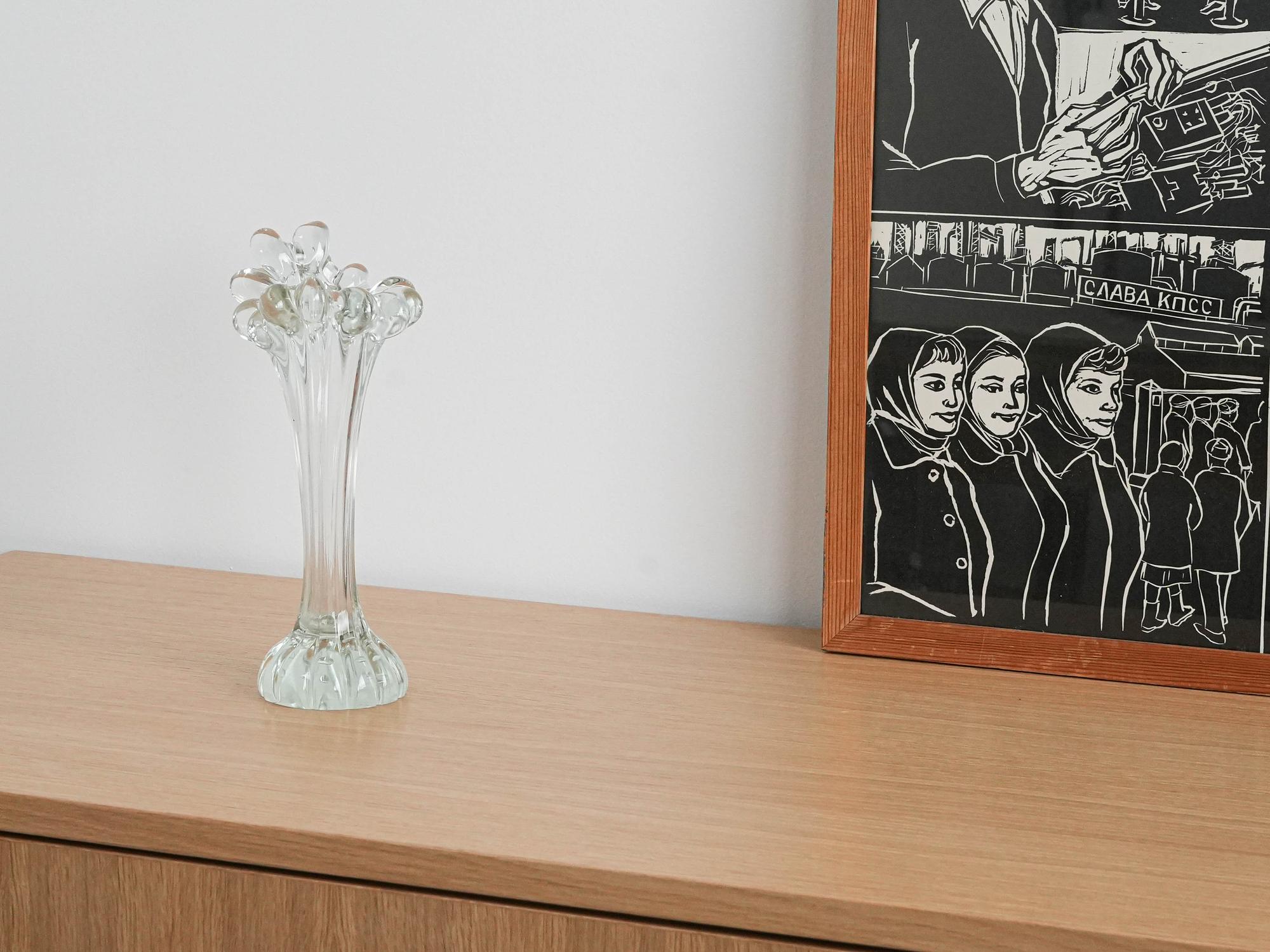 Glass vase Grey 1