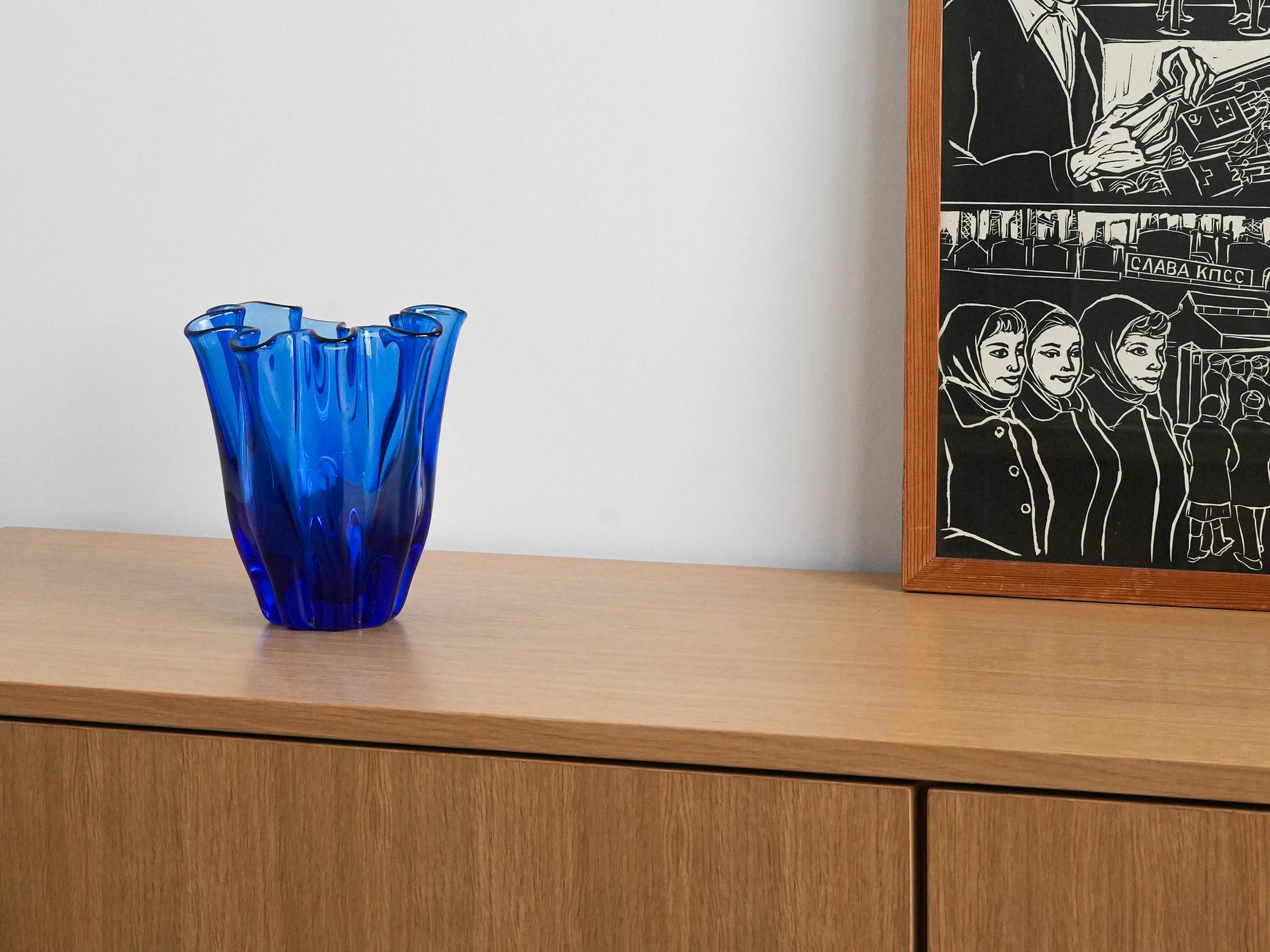 Vase Kobaltblau 1