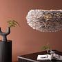 Nicola  Pendant Light  Artificial Feather  Black/Grey  X-Large 3