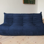 Togo Sofa 3-Sitzer Textil Marineblau 1