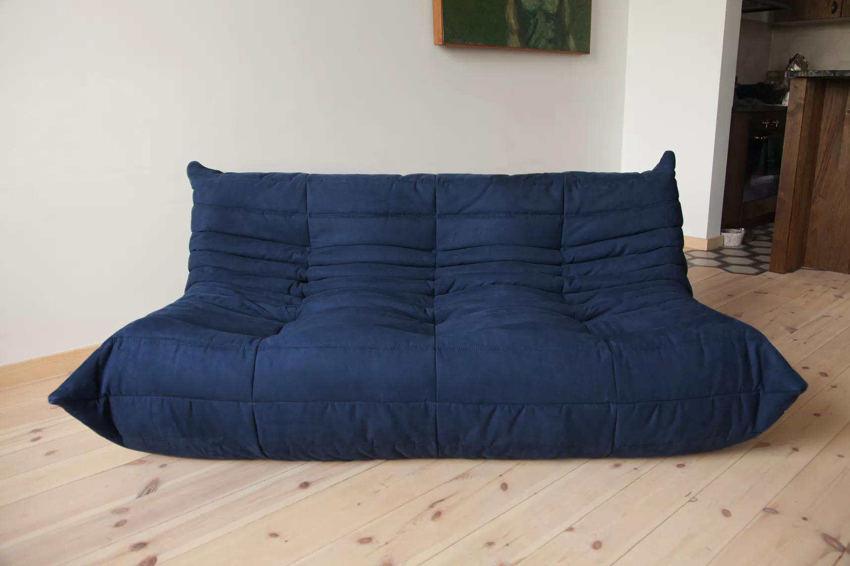 Togo Sofa 3-Sitzer Textil Marineblau 1