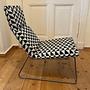 Low Pad Sessel Schwarz Weiß gemustert 3