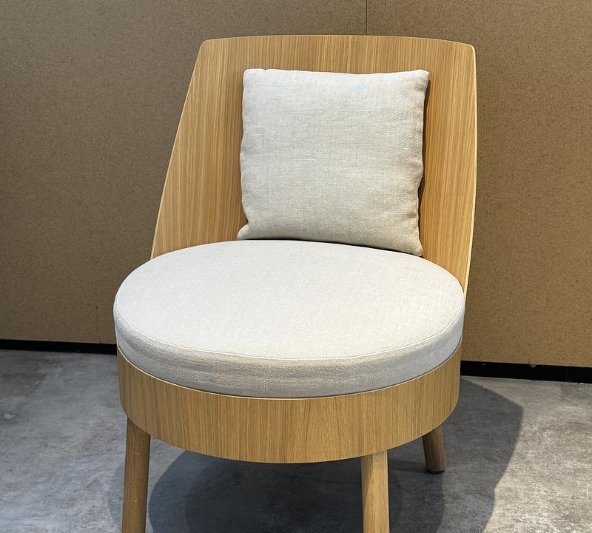 Bessy Sessel Holzfurnier Leinen Beige 0