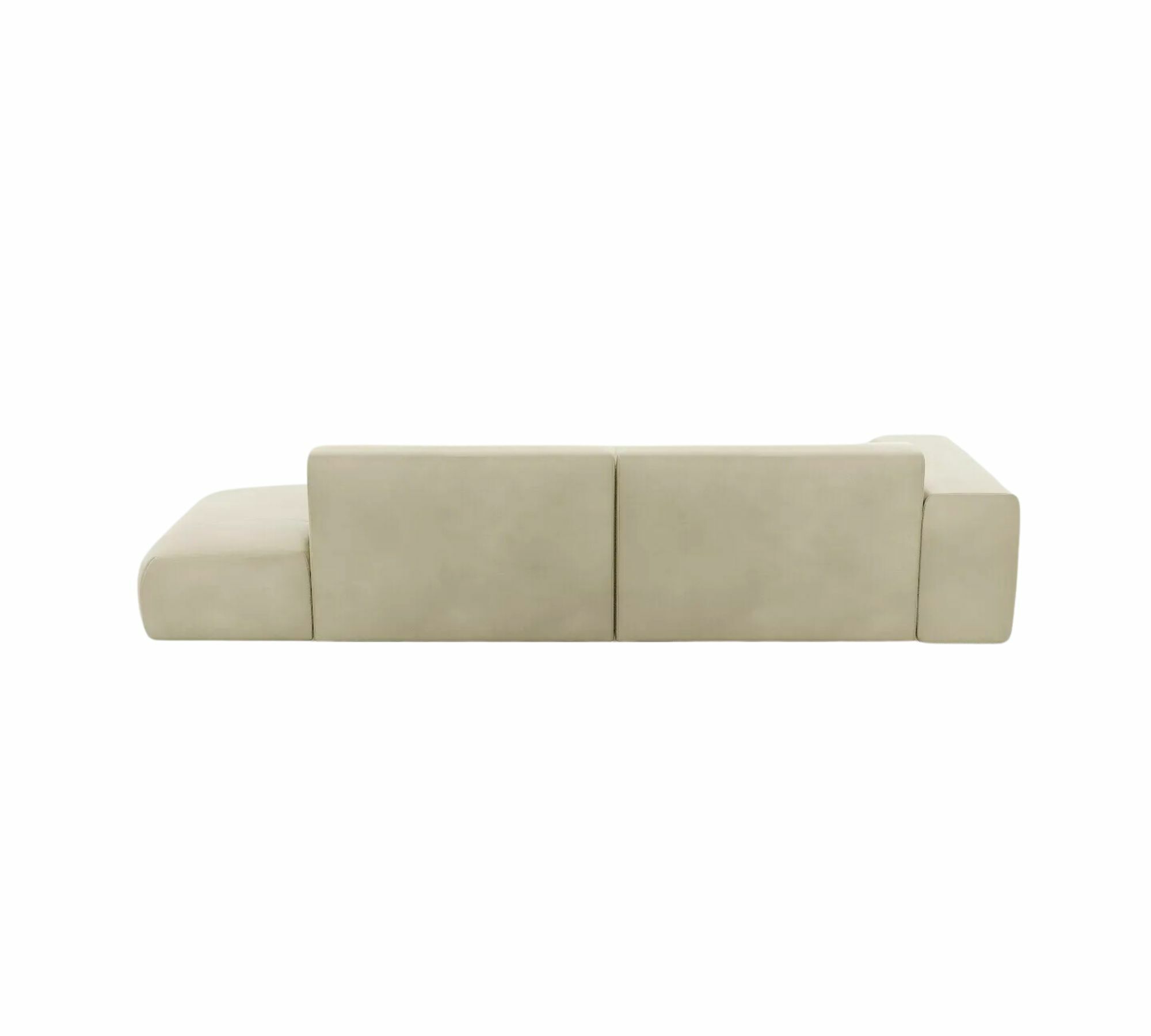 Pyllow Sofa Ecksofa Récamiere Links Kunstleder Cremeweiß 2