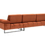 Sofa Récamiere Rechts Groß Polyester Holz Orange 6