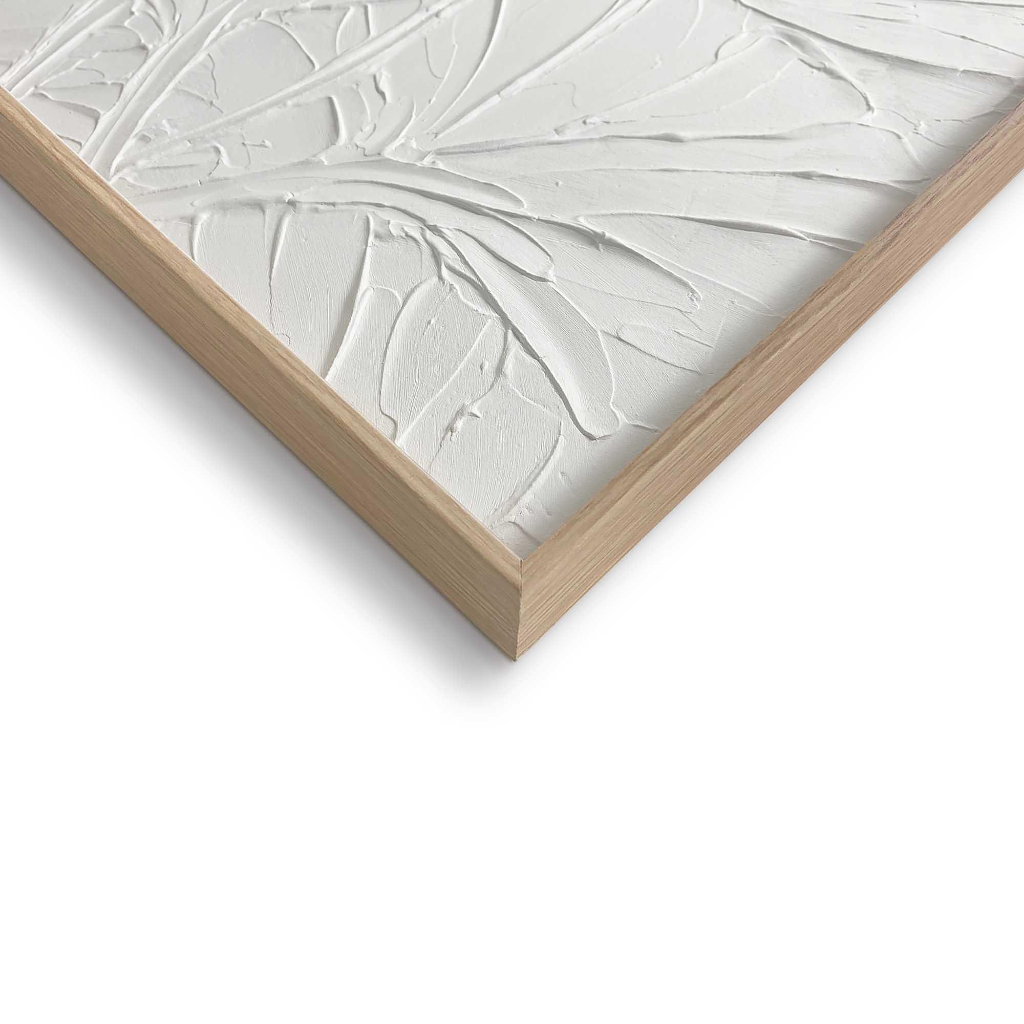 Blumen Holzbild MDF Weiß Braun 4