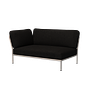 LEVEL Ecksofa Links Sooty Grau mit weißem Rahmen 0