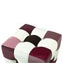 Patchwork Hocker Samt Mehrfarbig 3
