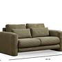 Lily 2-seater sofa Green 5