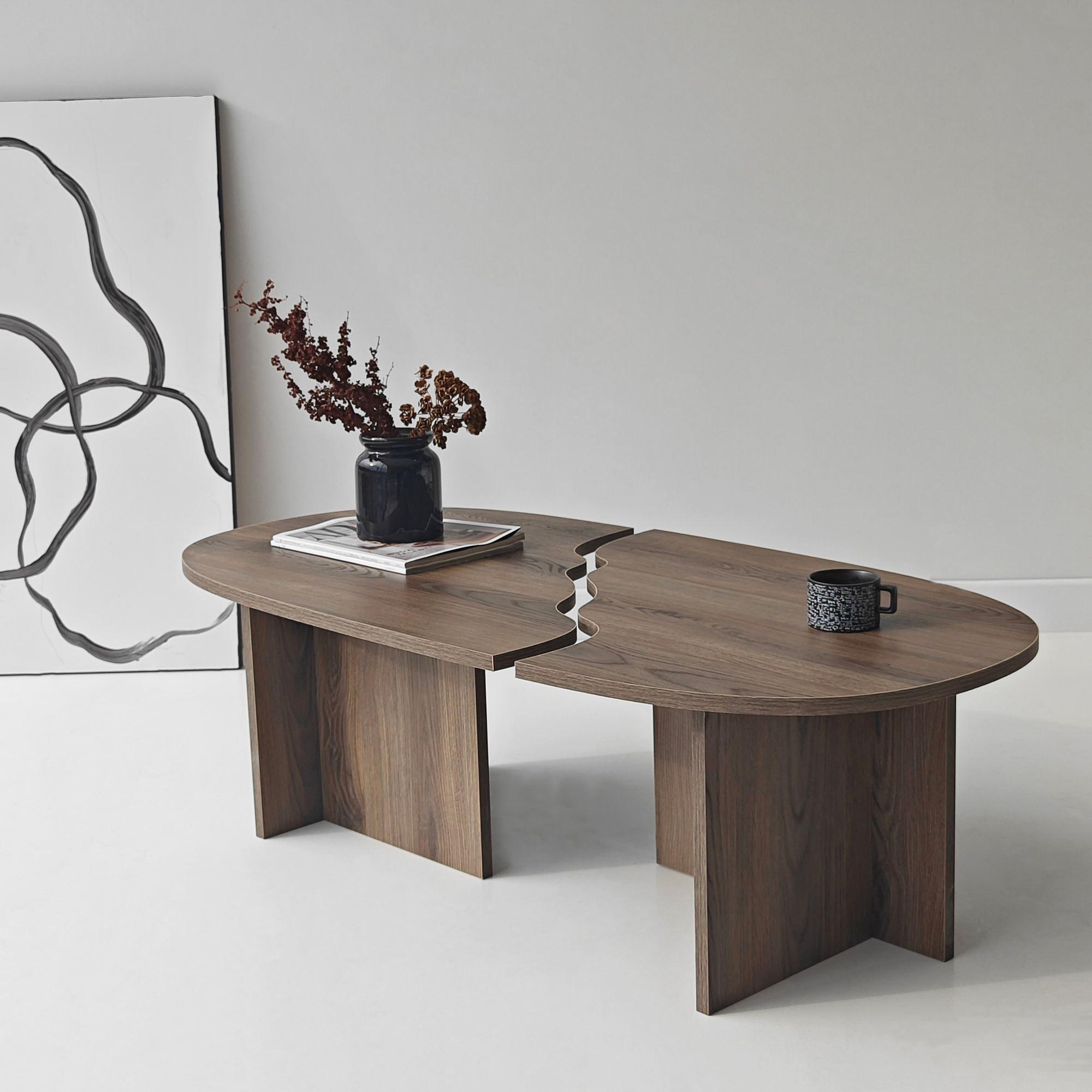 Missisipi Couchtisch Nussbaum-Optik Braun 4