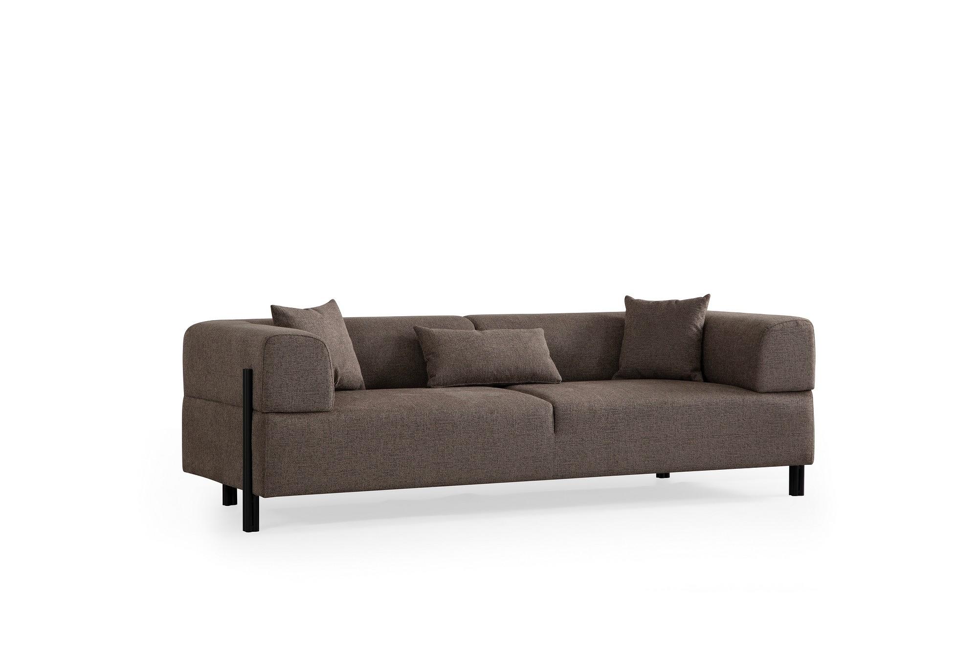 Gio 3-Sitzer Sofa Braun 4