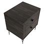 Luna Nightstand Wood Veneer Dark Brown 8