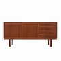 Vintage Sideboard Teakholz Braun 1960er Jahre 0