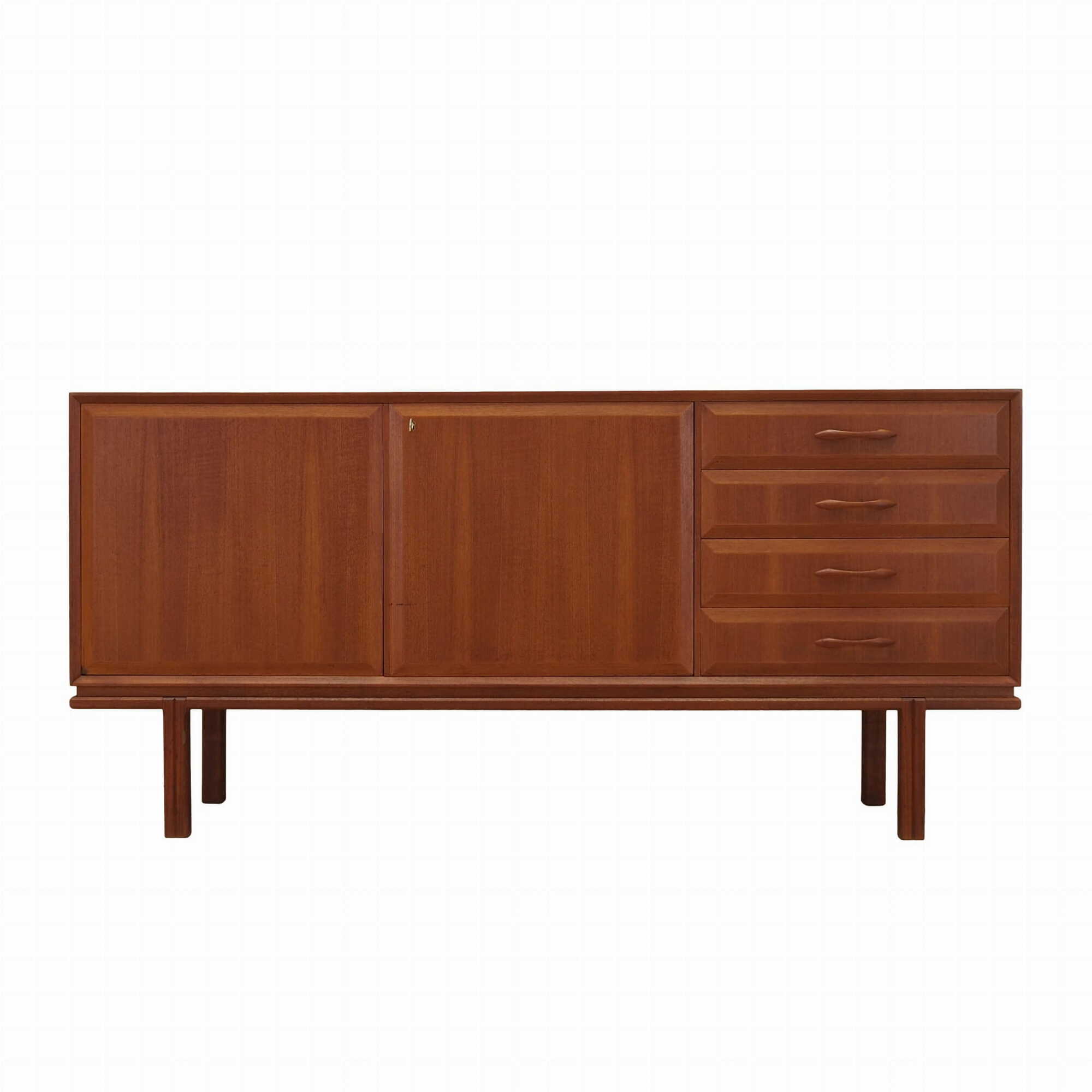 Vintage Sideboard Teakholz Braun 1960er Jahre 0