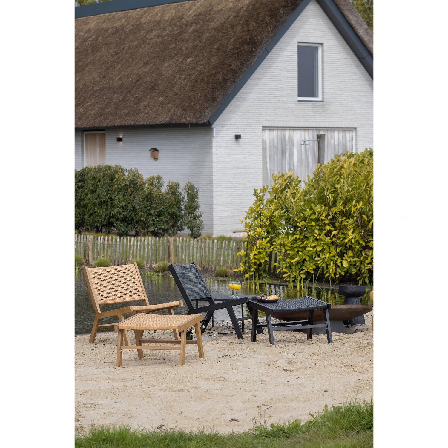Puk Gartenstuhl Aluminium Schwarz 1