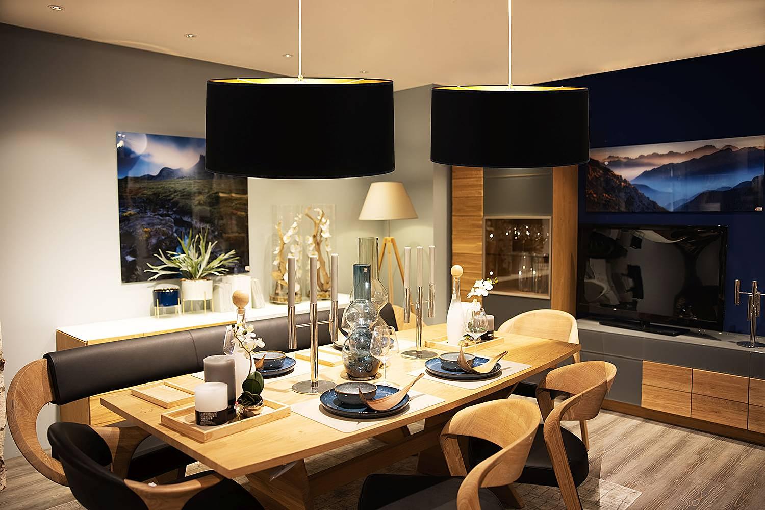 1-Flammig Midas III Pendelleuchte Baumwollstoff Stahl 2