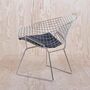 Bertoia Diamond Chair Silber mit Sitzkissen  2