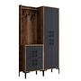 Ana Wardrobe Walnut Brown Anthracite 120cm x 200cm 4