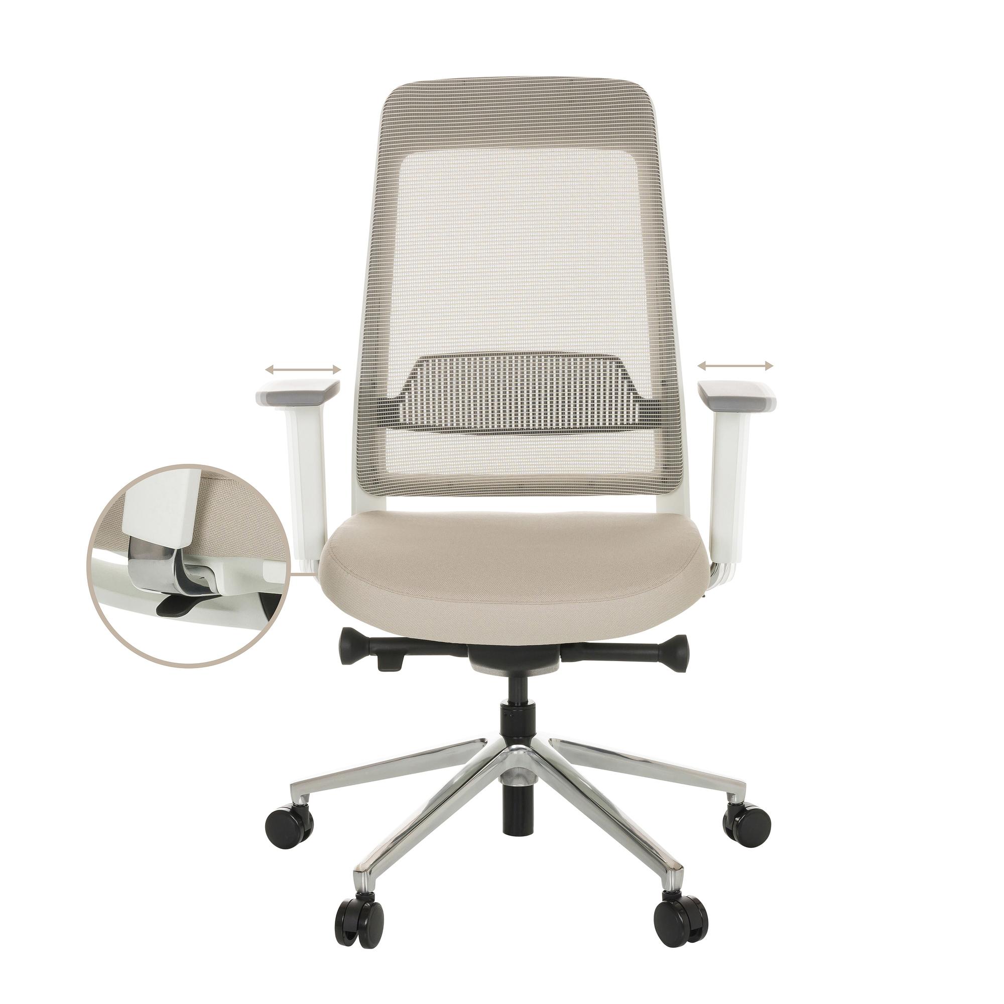 CHIARO T2 WHITE Bürostuhl Netzstoff Grau 3