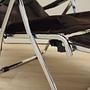Vintage armchair velvet metal brown 1970s 11