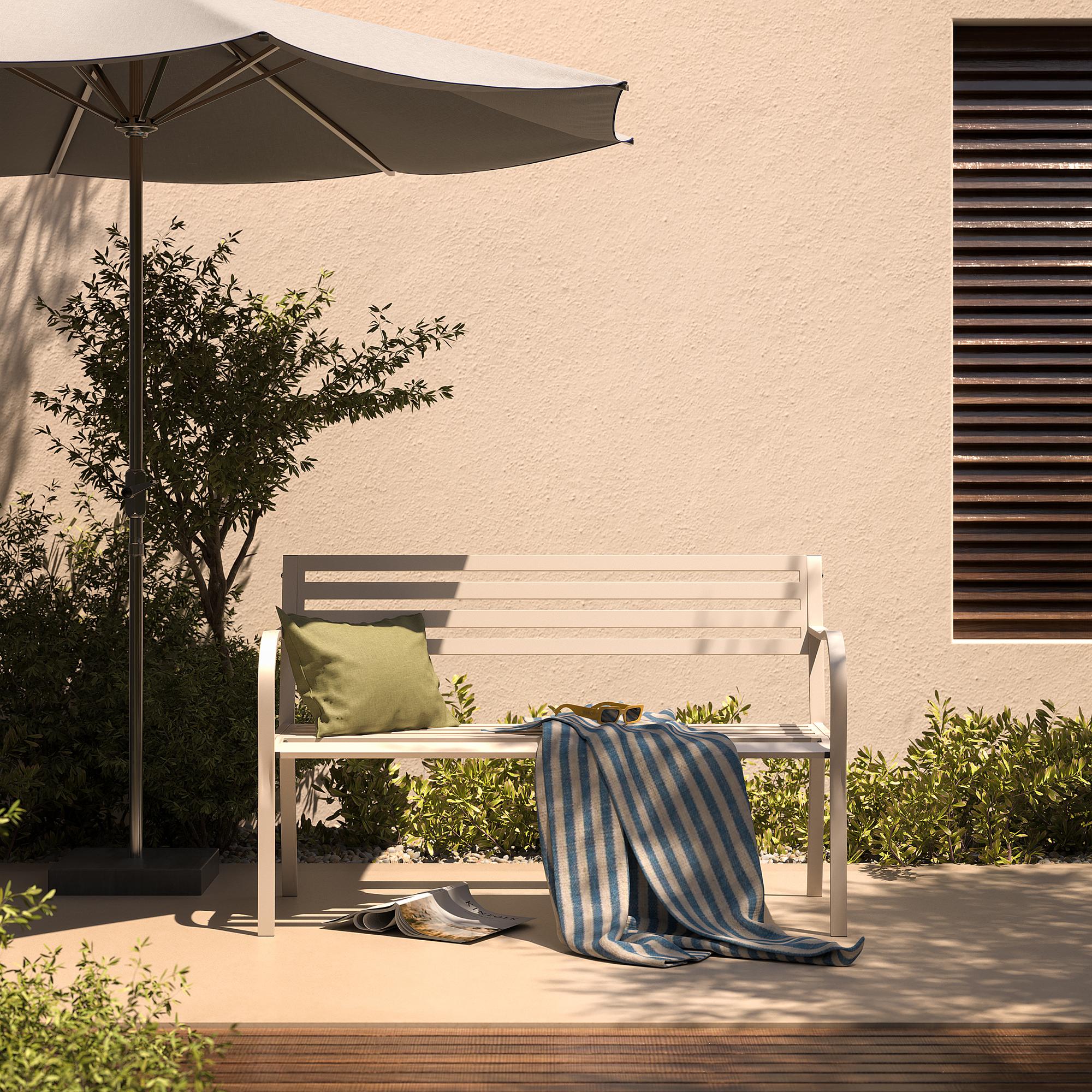 Gartenbank Sophy Stahl Beige 4