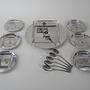 Dessert-Set Edelstahl Silber 1970er Jahre 3